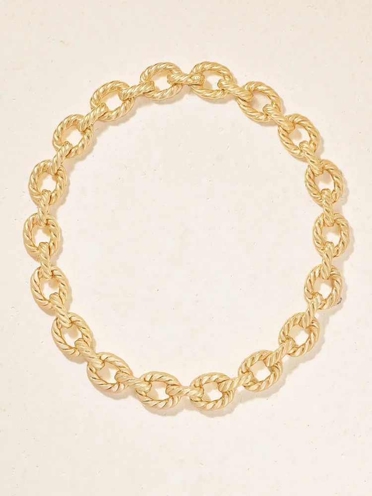 Sculpted Cable 18-karat gold necklace