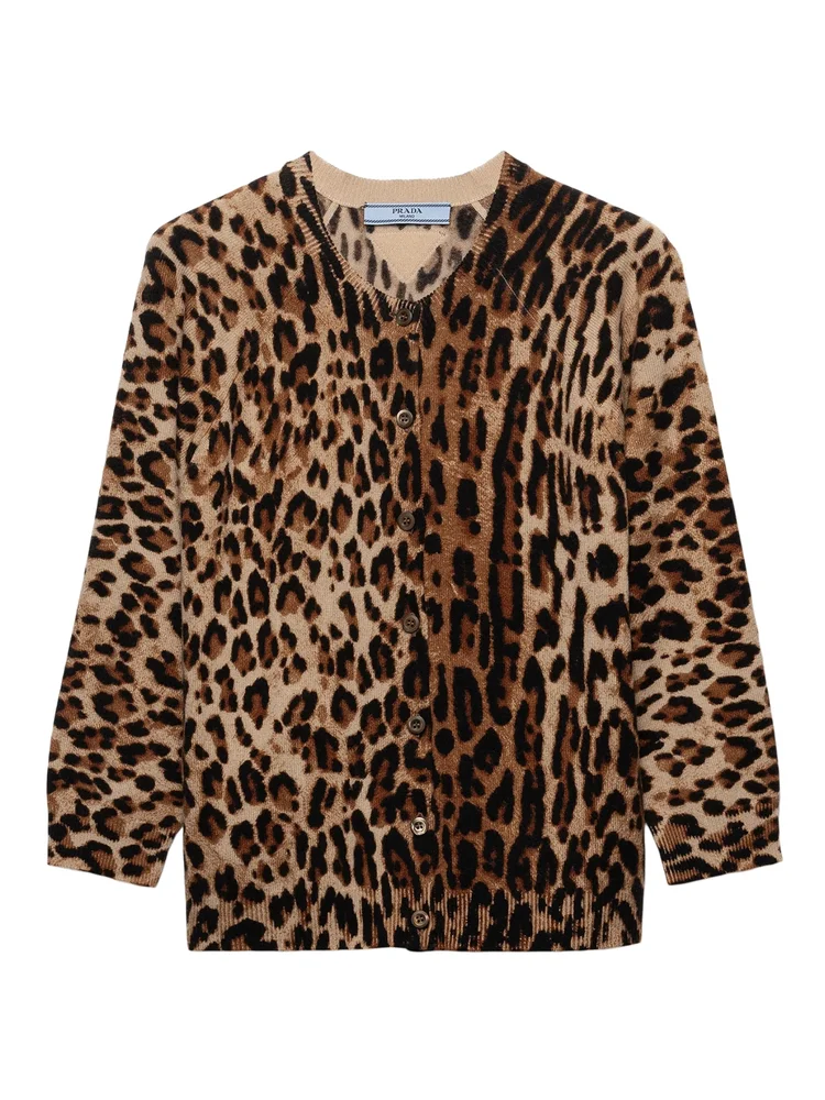 Printed Cashmere Cardigan