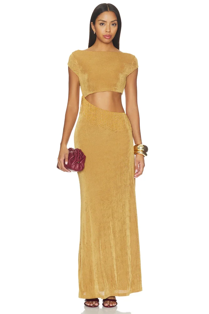 Mayla Boat Neck Maxi Dress