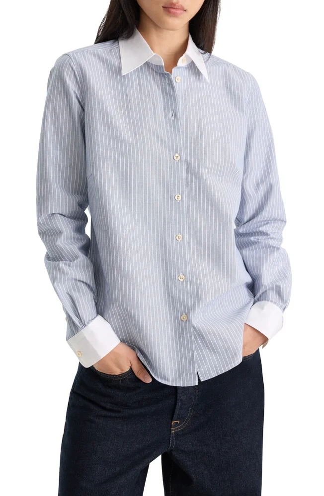 The Oxford Contrast Striped Shirt