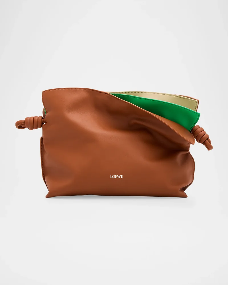 Flamenco Layered Leather Clutch Bag