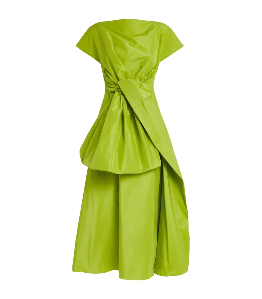 Crepe Draped Nila Midi Dress