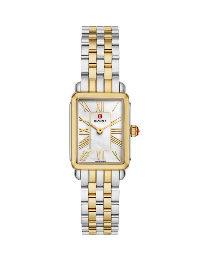 Deco Park Two Tone 18K Gold Plated Watch, 23mm x 29mm