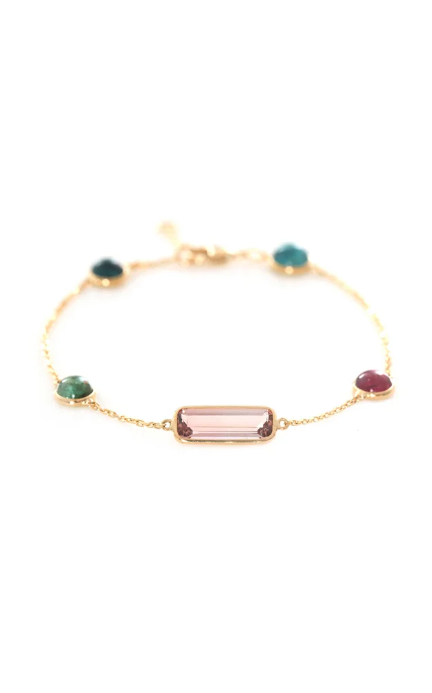 18K Yellow Gold Tourmaline Bracelet