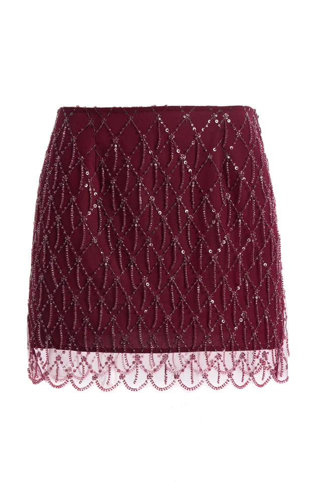 Sequined Mini Skirt