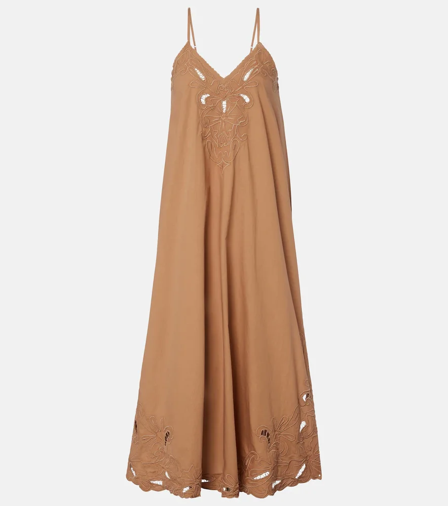Broderie anglaise cotton slip dress