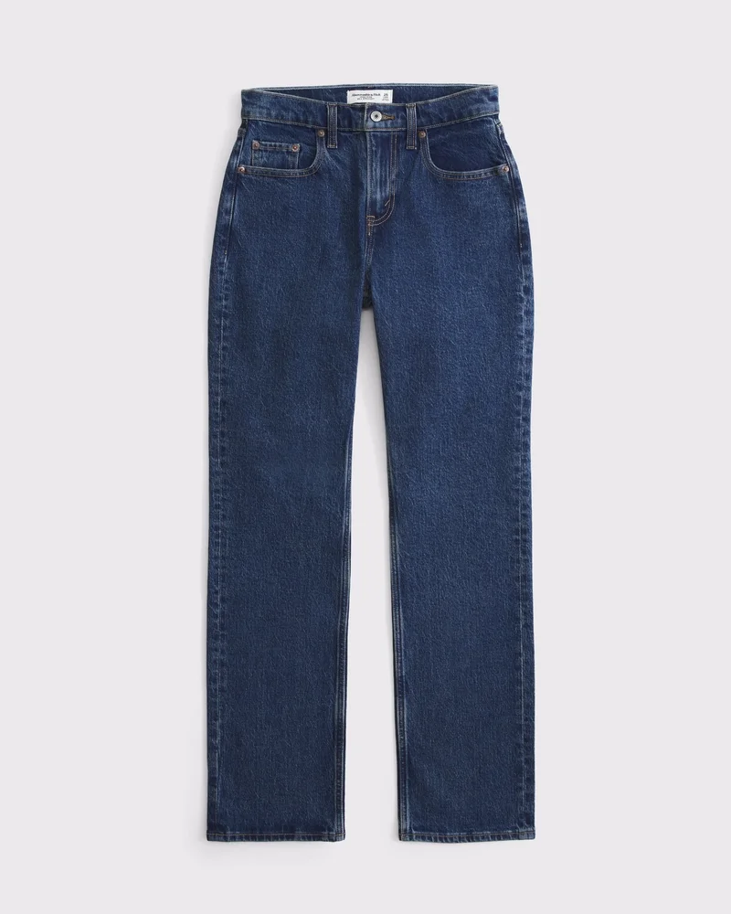 High Rise 90s Straight Jean - Medium Wash