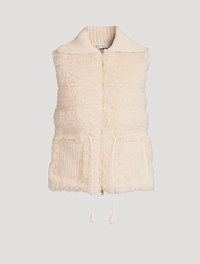 MONCLER Cashmere And Wool Down Vest