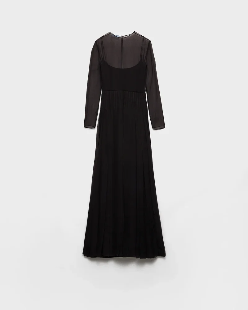 Prada Long silk chiffon dress