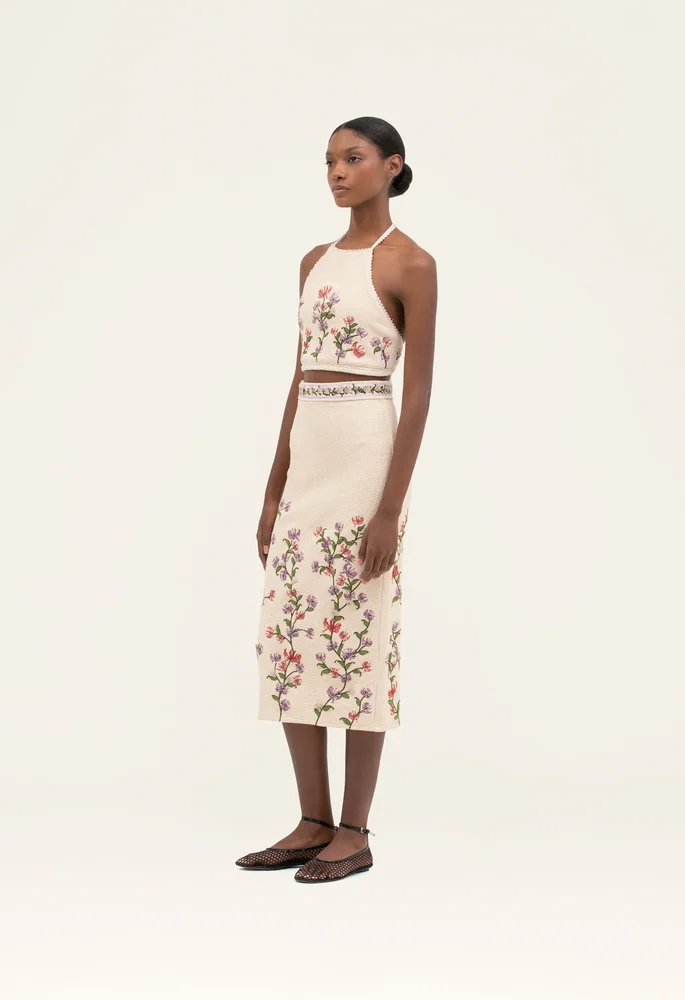 Chlorella Honeysuckle Midi Skirt