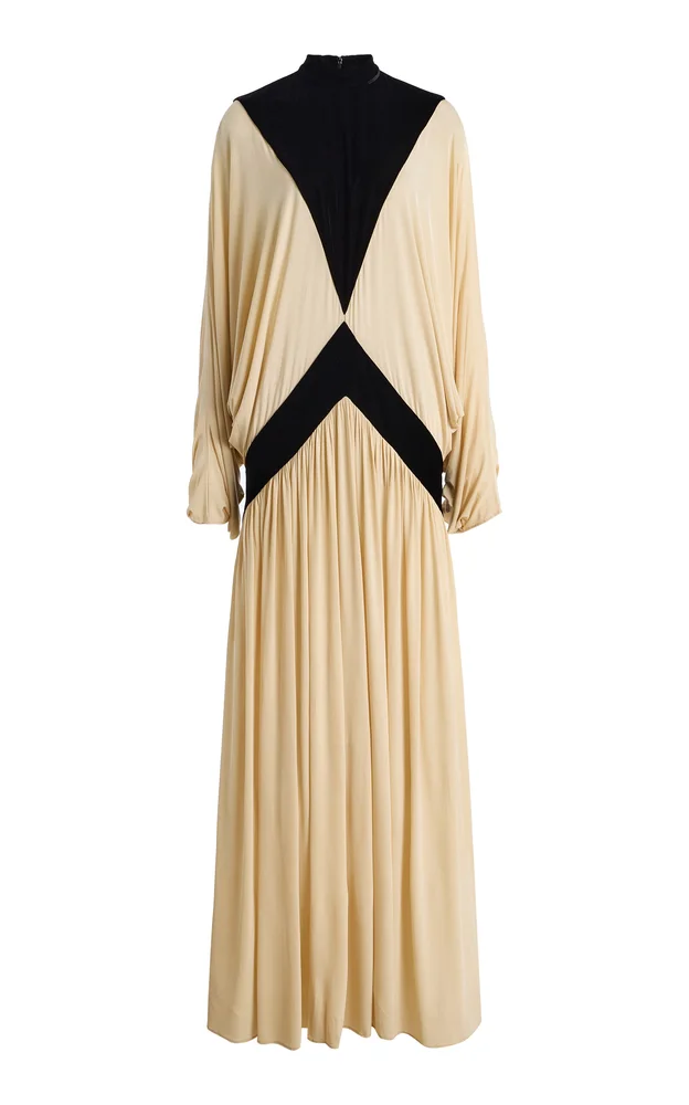 Valiant Deco Crepe Maxi Dress