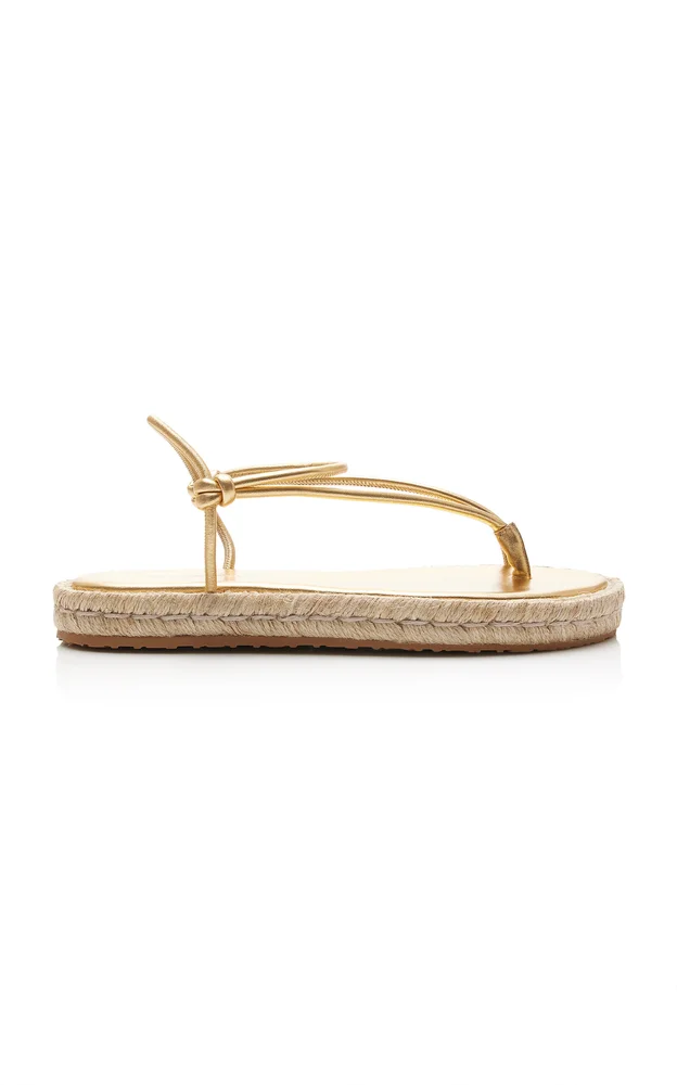 Metallic Leather Sandals
