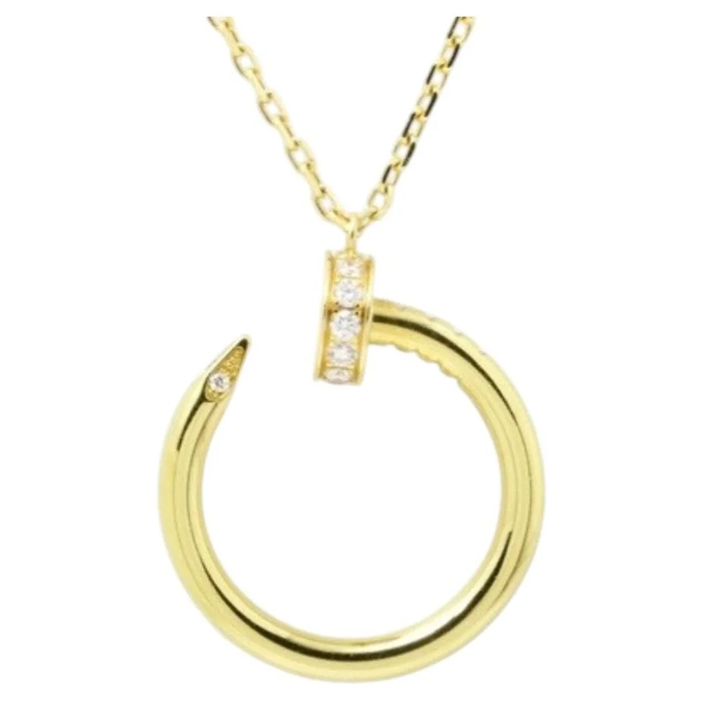 Pre-Owned Juste un Clou Nail Diamond Pendant Necklace, 18K Yellow Gold