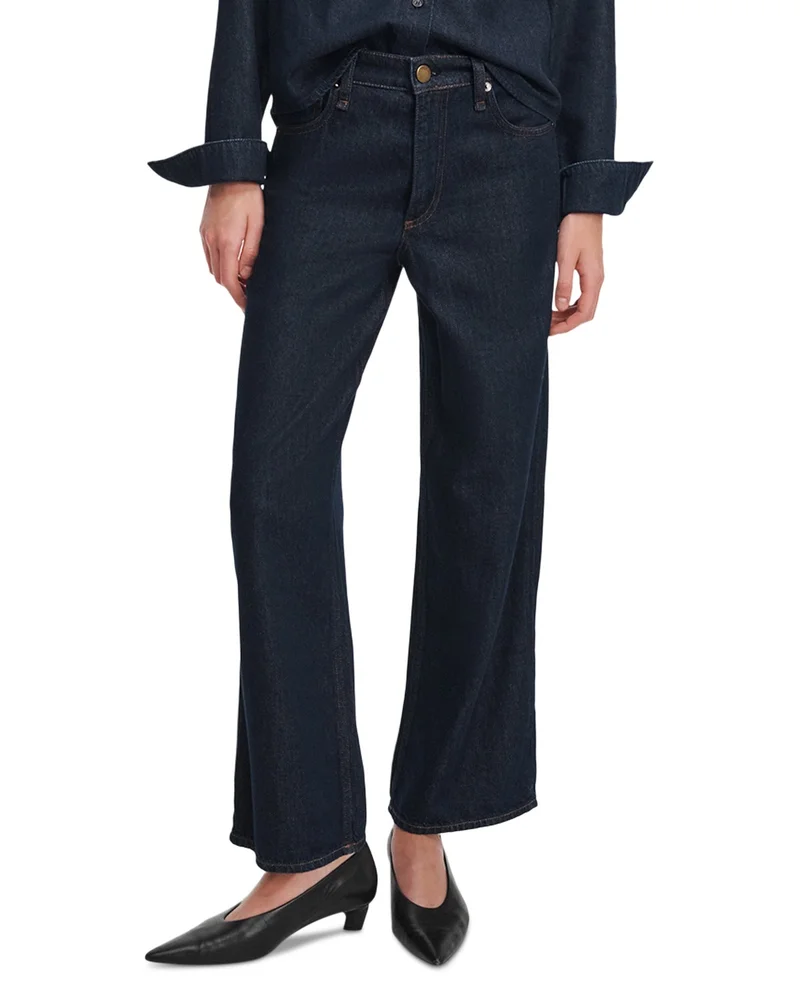 Featherweight Andi Ankle Wide Leg Jeans in Dark Rinse