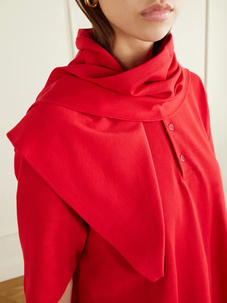 Frayed organic cotton scarf