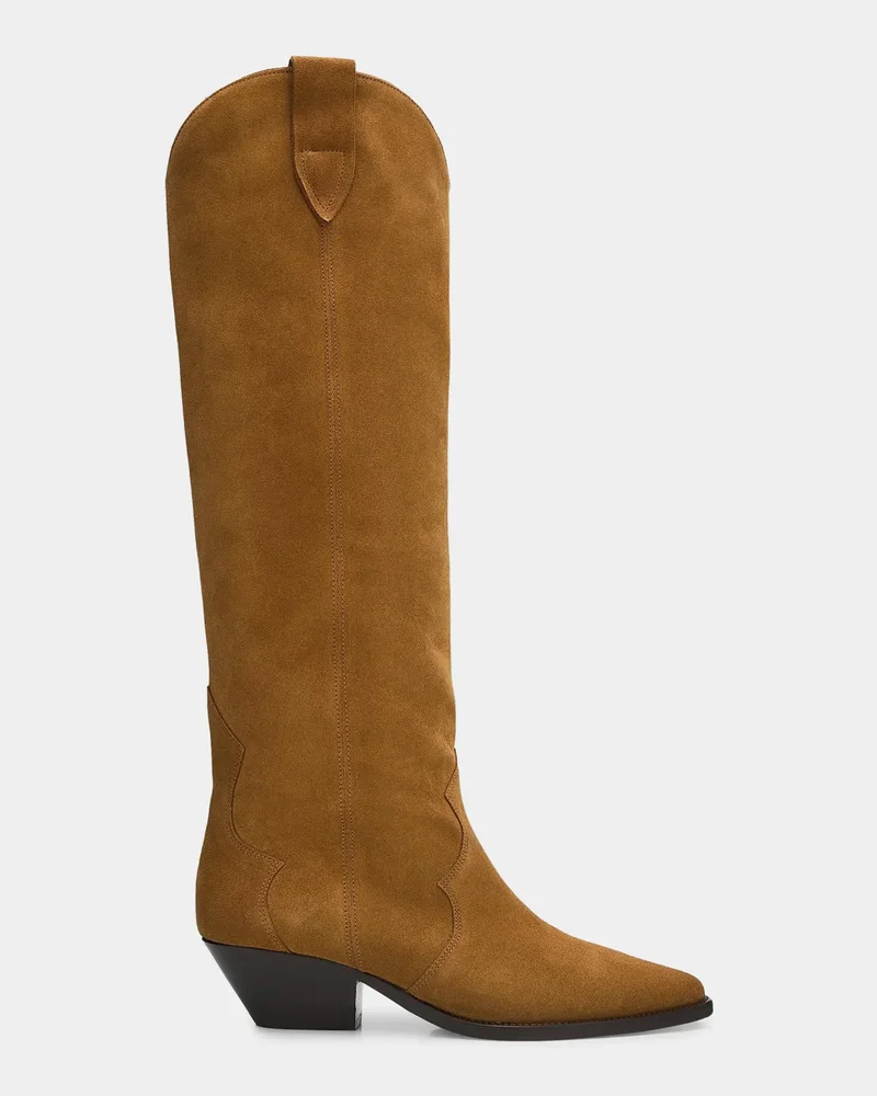 Denvee Suede Tall Western Boots