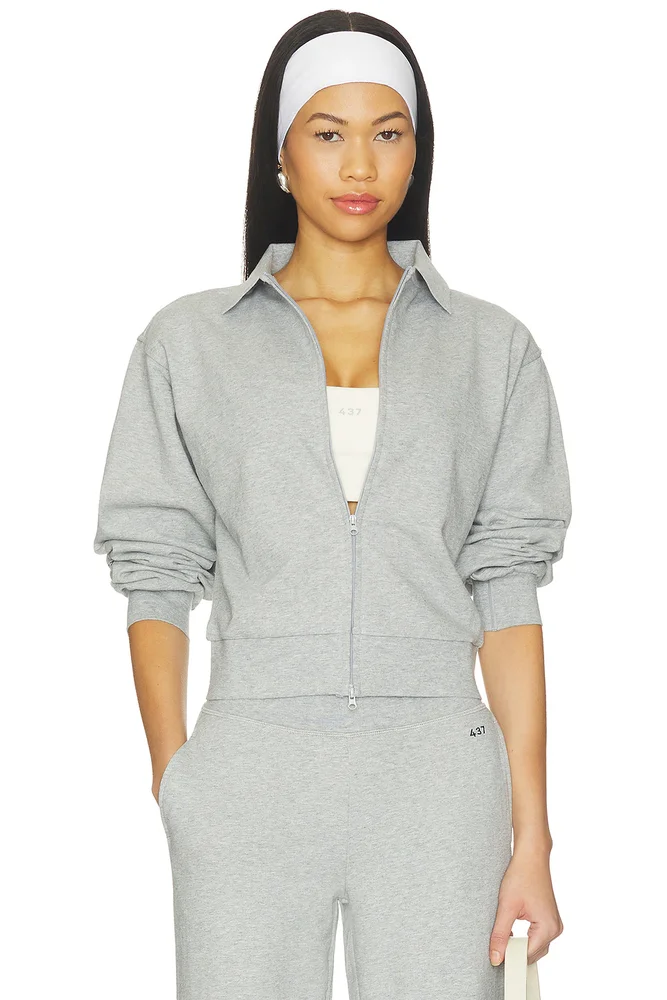 Relaxed Mockneck Vegan Leather Bomber Jacket