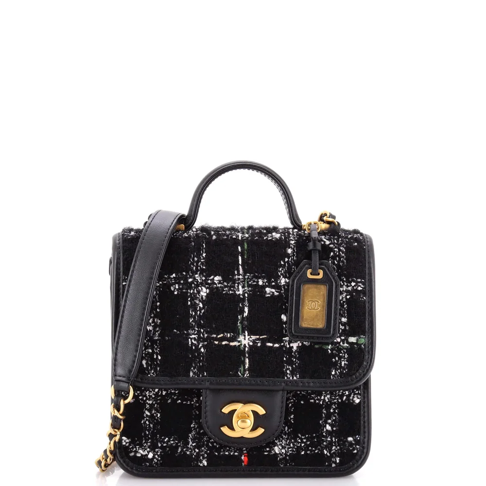 Pre-Owned Chanel School Memory Mini Top Handle Flap Bag