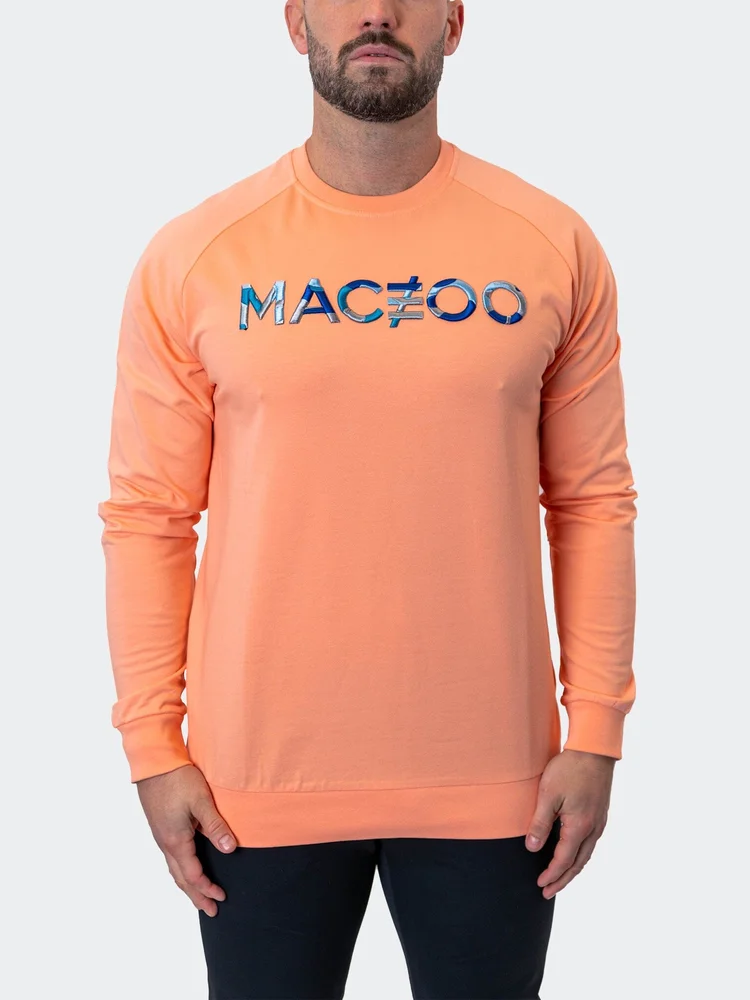 Maceoo - Men's Luxury Designer Camo PeachPink Sweater