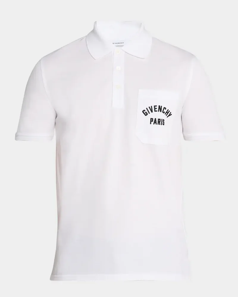 Men's Cotton Pique Polo Shirt with Logo Pocket