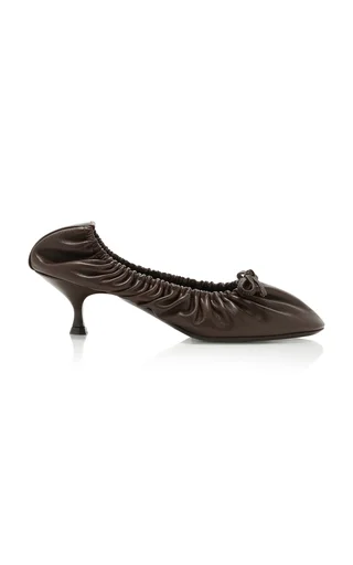 Gather Around Leather Ballet Pumps