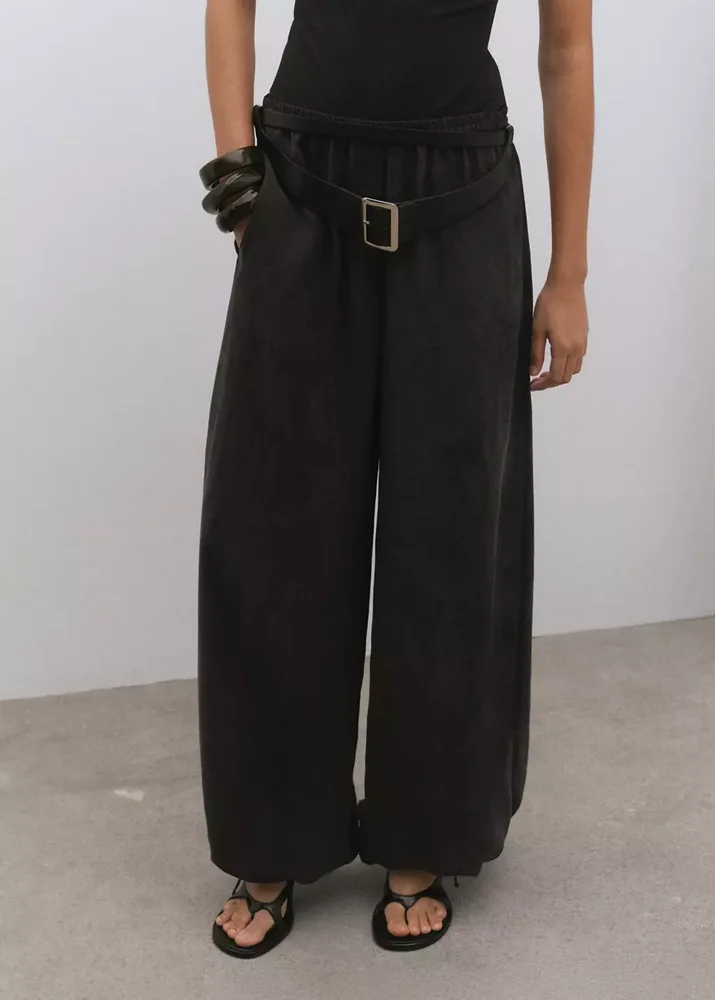 Balloon pants with elastic waist - Women