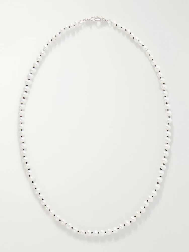 Sterling silver and pearls necklace