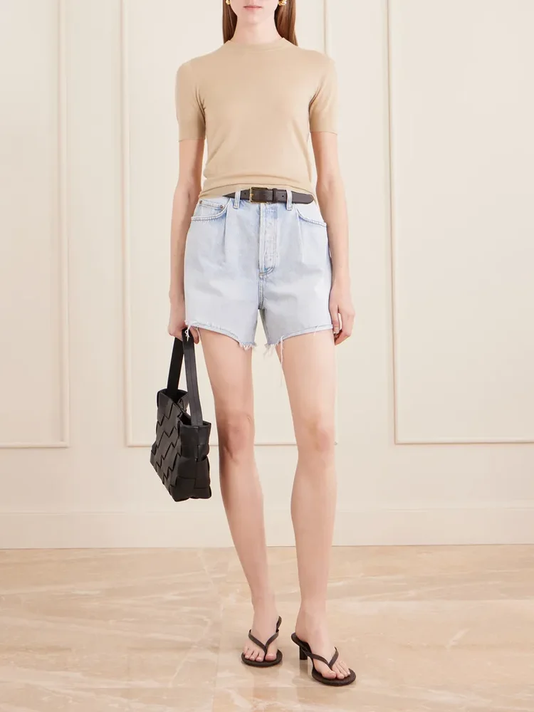Rhoda Frayed Denim Shorts