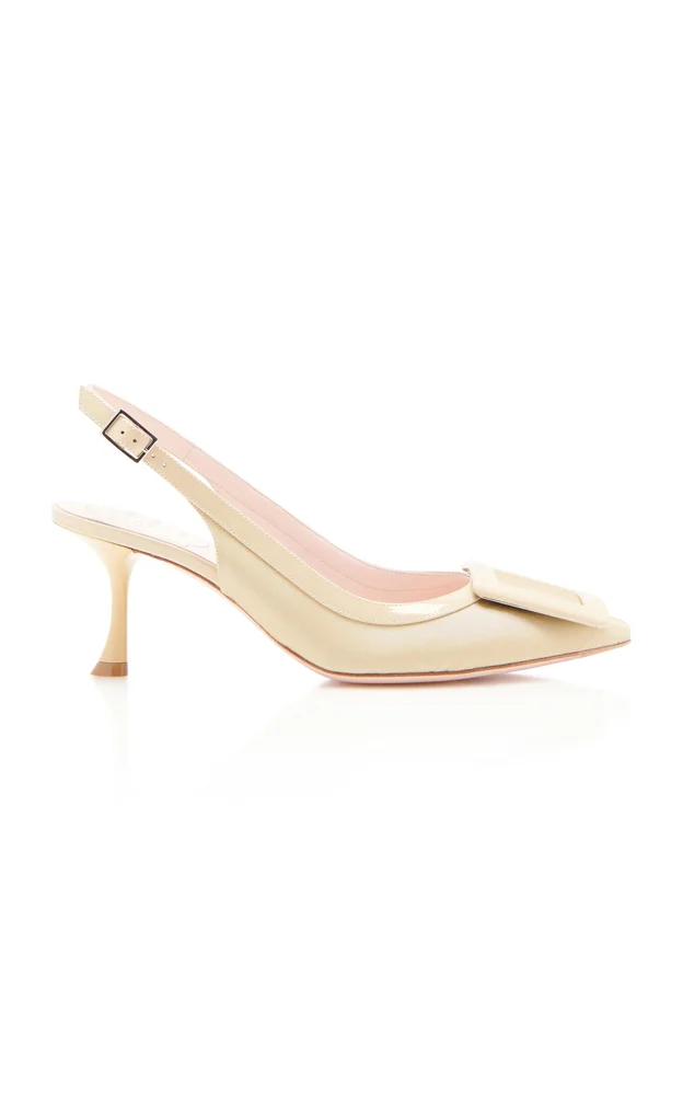 Viv In The City Leather Slingback Pumps