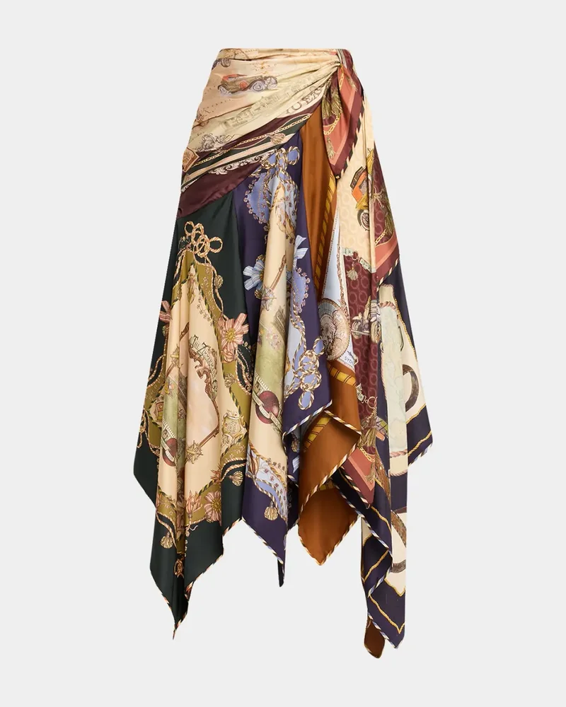 Valiant Draped Silk Scarf Skirt