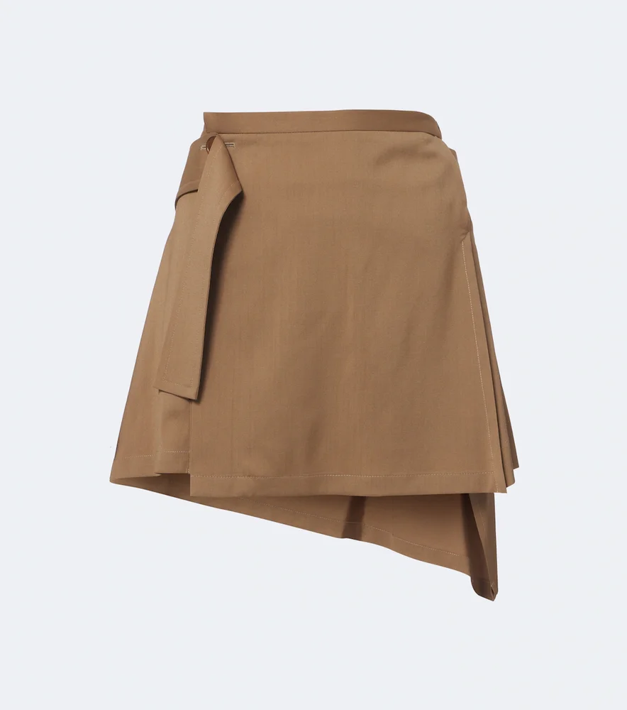 Meghan asymmetric virgin wool kilt
