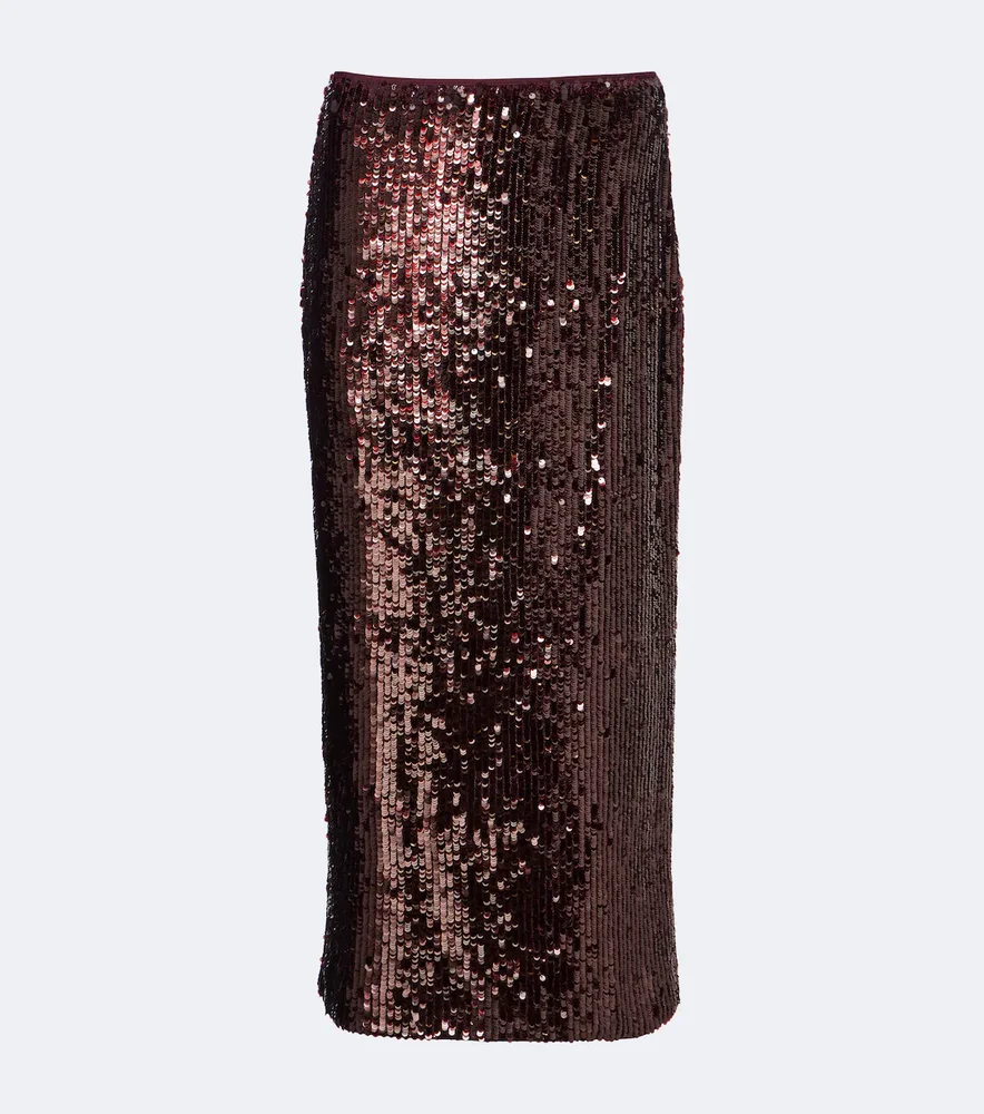 Nikki sequined midi skirt
