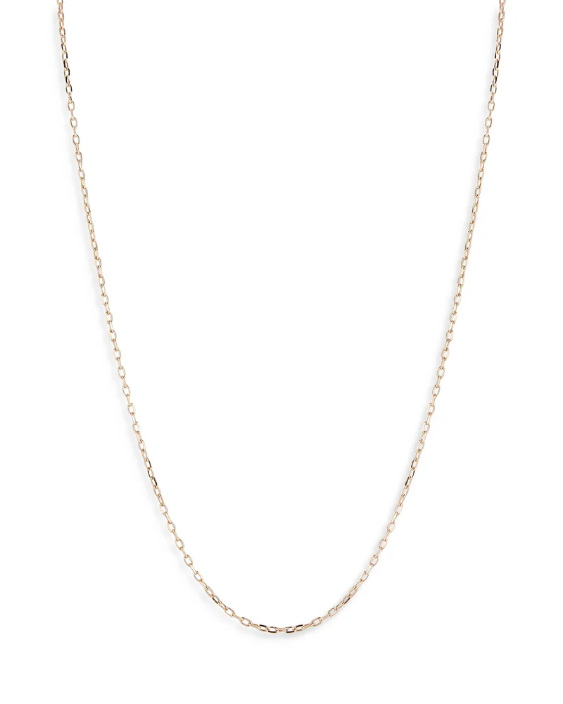 Saxon 18K Rose Gold Chain Necklace, 16"