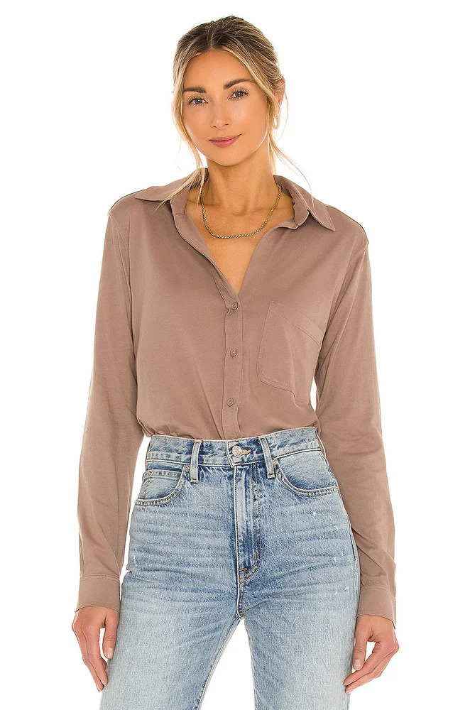 Light Weight Jersey Button Up