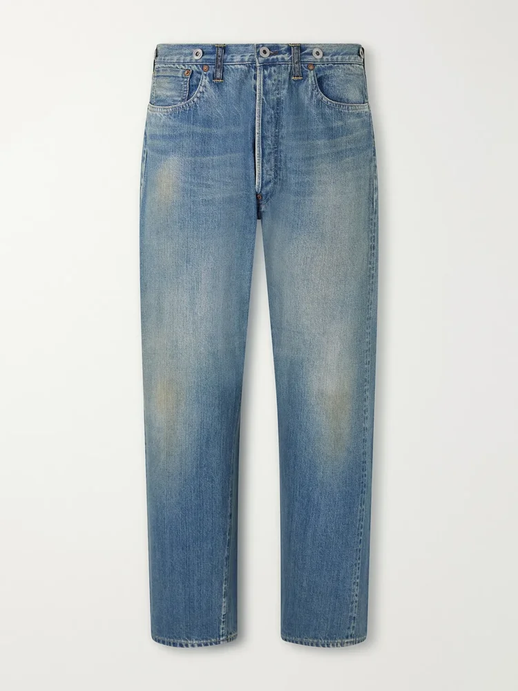 Tapered Distressed Jeans