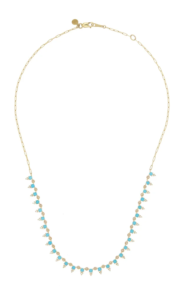 Deja 14K Yellow Gold Turquoise Necklace