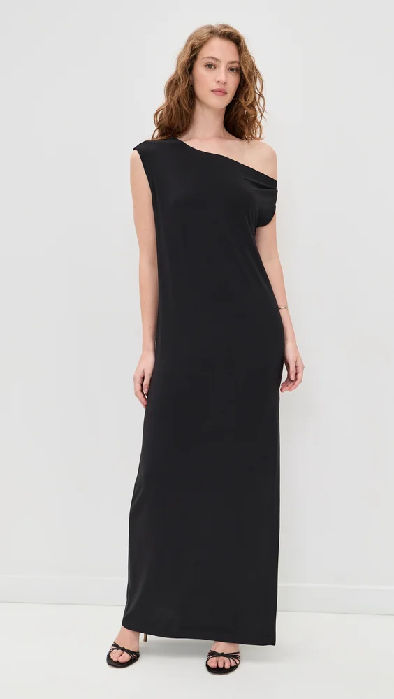 Drop Shoulder Long Dress