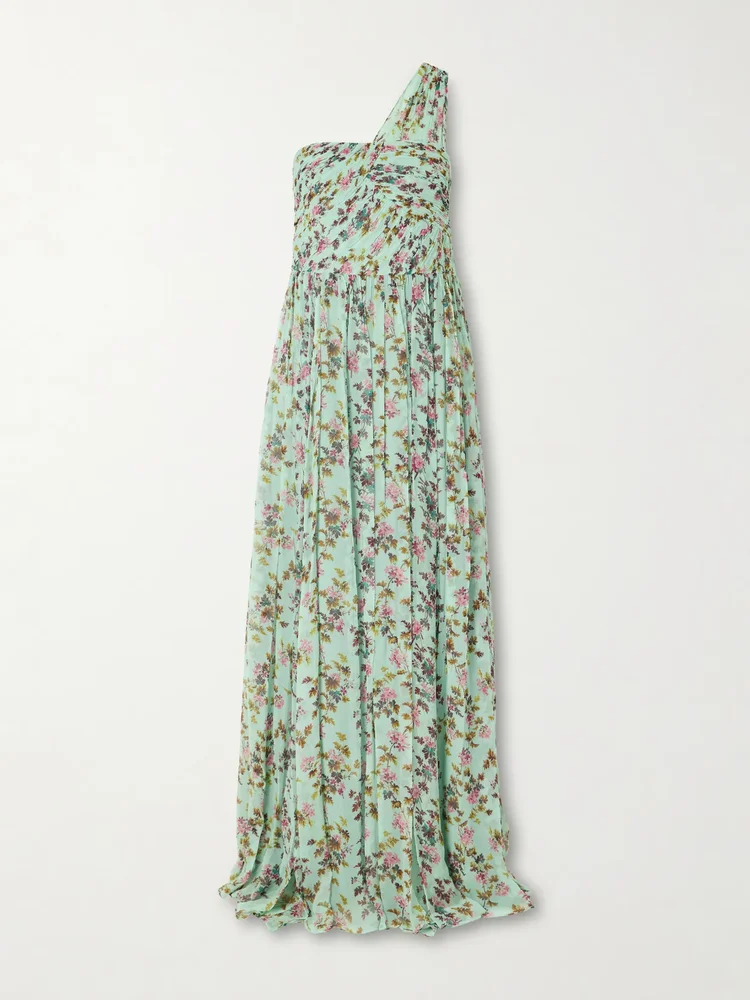 Aureline one shoulder silk dress