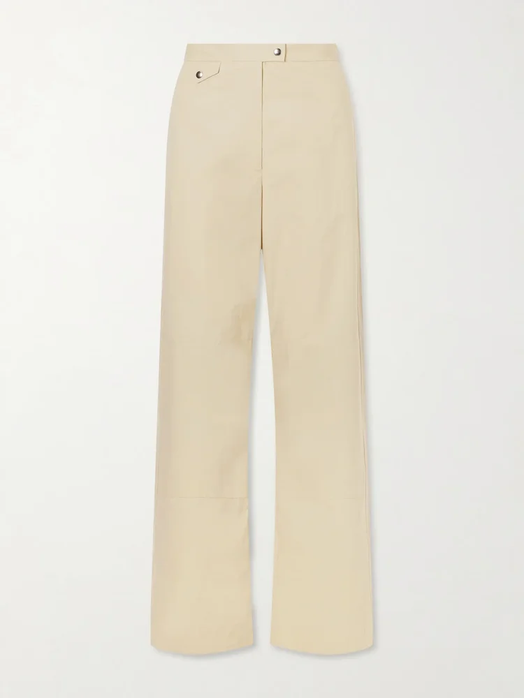Gemma cotton straight-leg pants