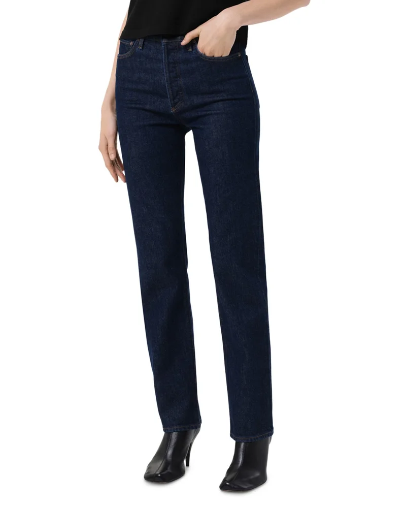 90's Pinch Long Waist High Rise Straight Leg Jeans in Reissue