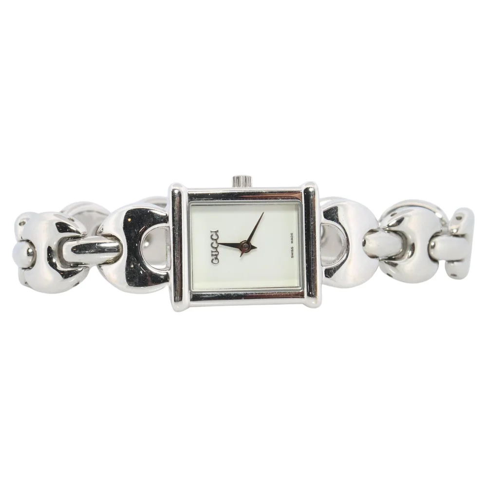 Vintage 1800L Silver Tone White-Dial Watch
