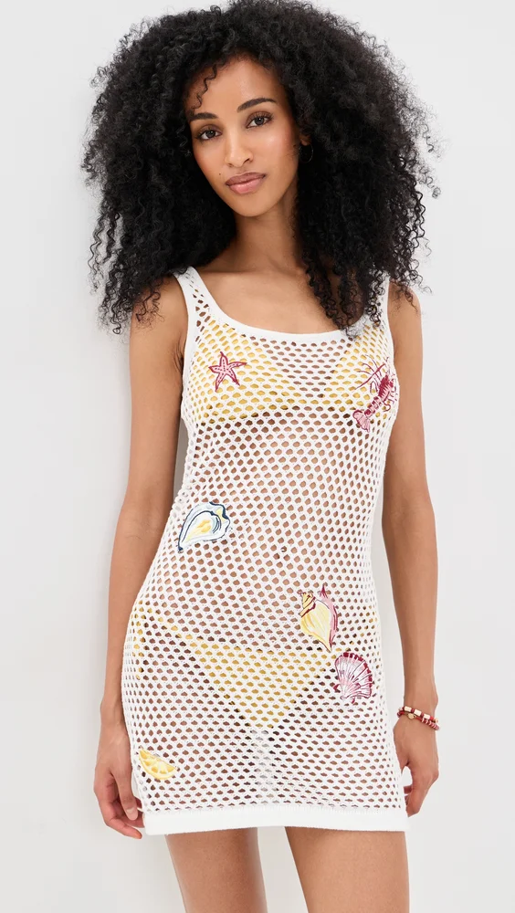 Soleia Crochet Cover Up Mini Dress