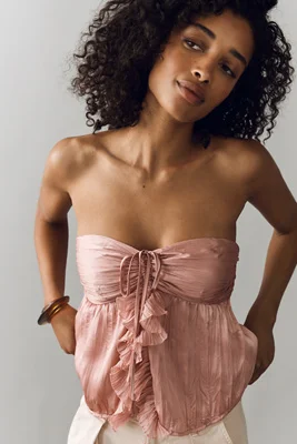 Mariana Tie-Front Strapless Top