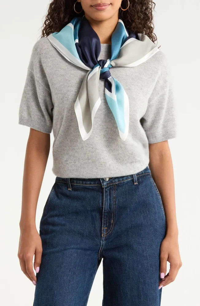 Printed Square Silk Scarf