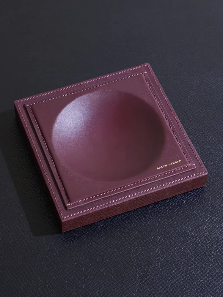 Brennan Leather and Teak Catchall