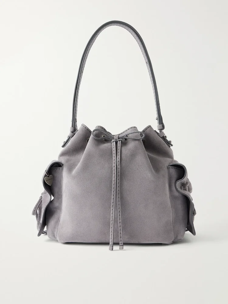 Suede shoulder bag