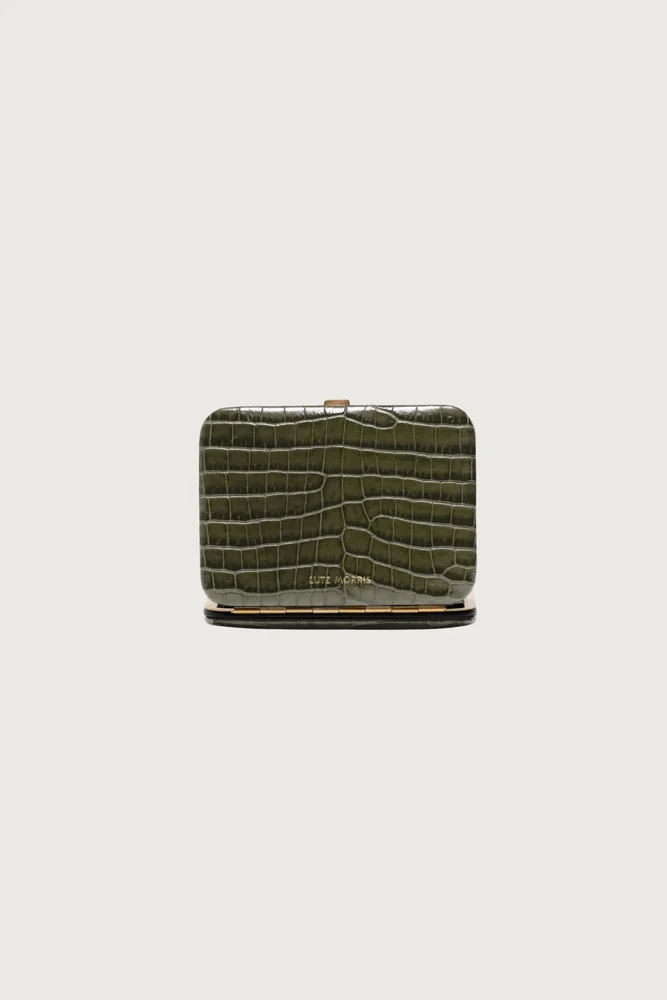Nolan Card Holder Olive Croc