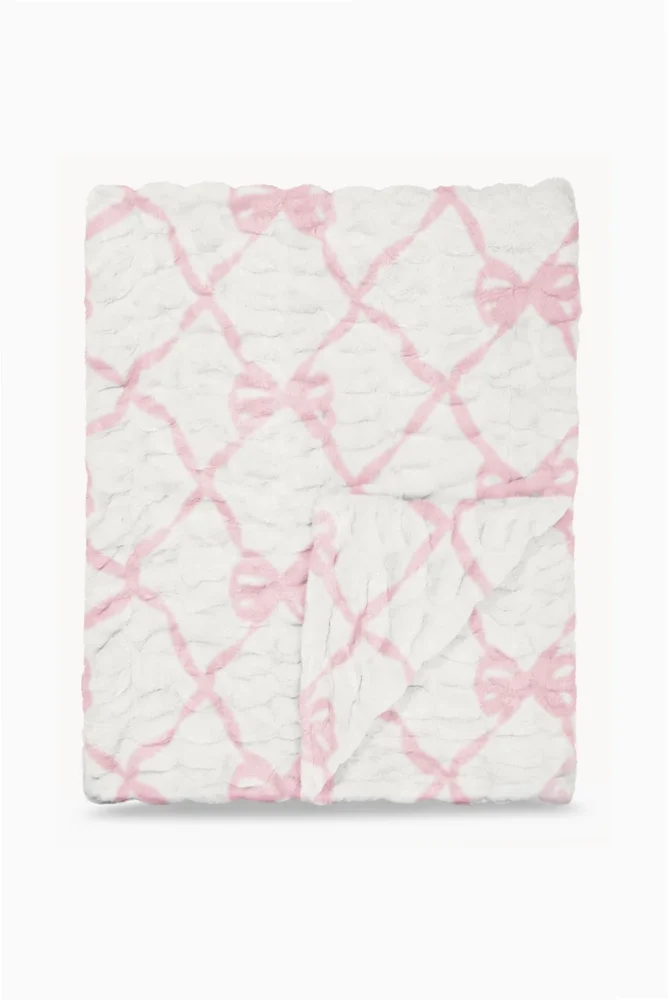 Lola Blankets x LoveShackFancy Rosy Bows Original Blanket