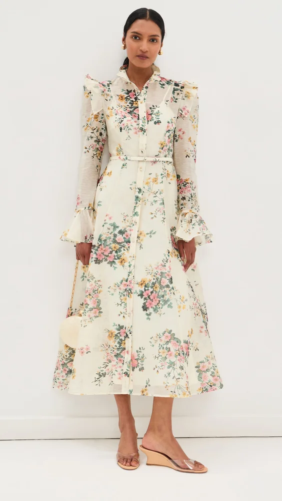 Katrina Butterfly Sleeve Midi Dress