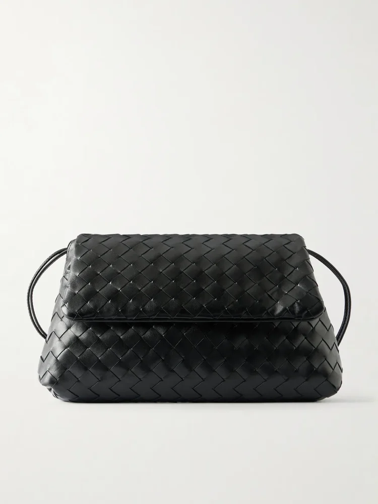 giorno intrecciato leather shoulder bag